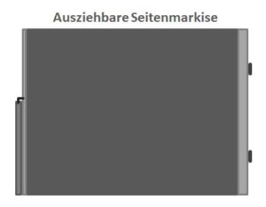 Ausziehbare Seitenmarkise