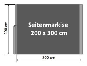 Seitenmarkise 200 x 300 cm